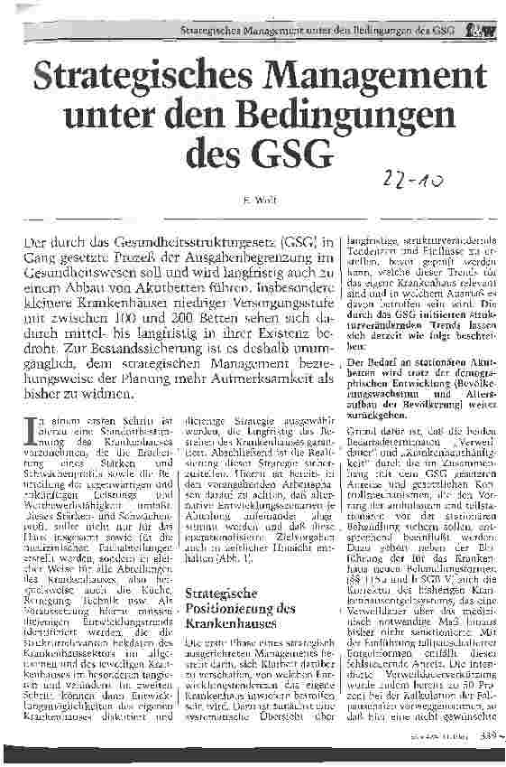 Vorschauseite 1: Strategisches Management unter den Bedingungen des GSG