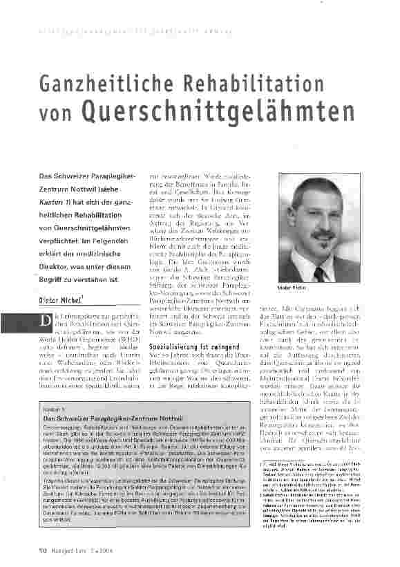 Vorschauseite 1: Ganzheitliche Rehabilitation von Querschnittgelähmten
