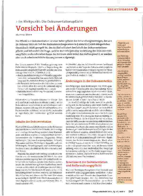 Vorschauseite 1: Vorsicht bei Änderungen