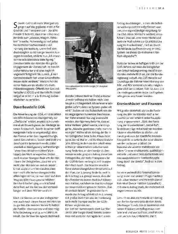 Vorschauseite 2: Bericht vom 117. Deutschen Ärztetag in Düsseldorf