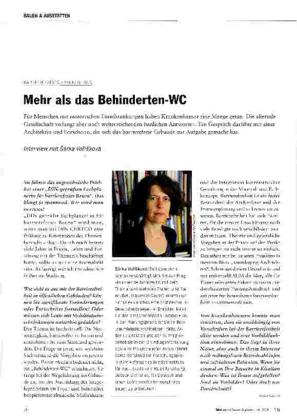 Vorschauseite 1: Mehr als das Behinderten-WC