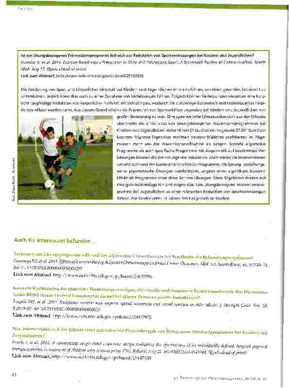 Vorschauseite 5: Evidenz-Update für die Physiotherapie