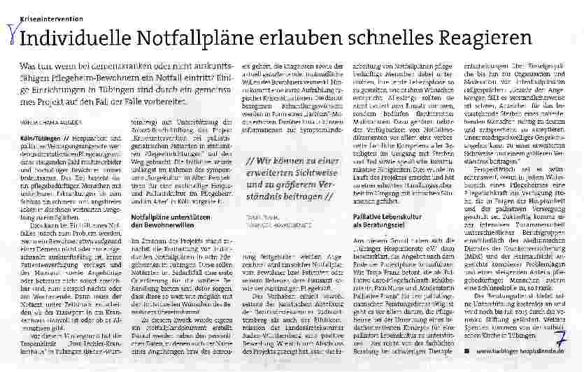 Vorschauseite 1: Individuelle Notfallpläne erlauben schnelles Reagieren