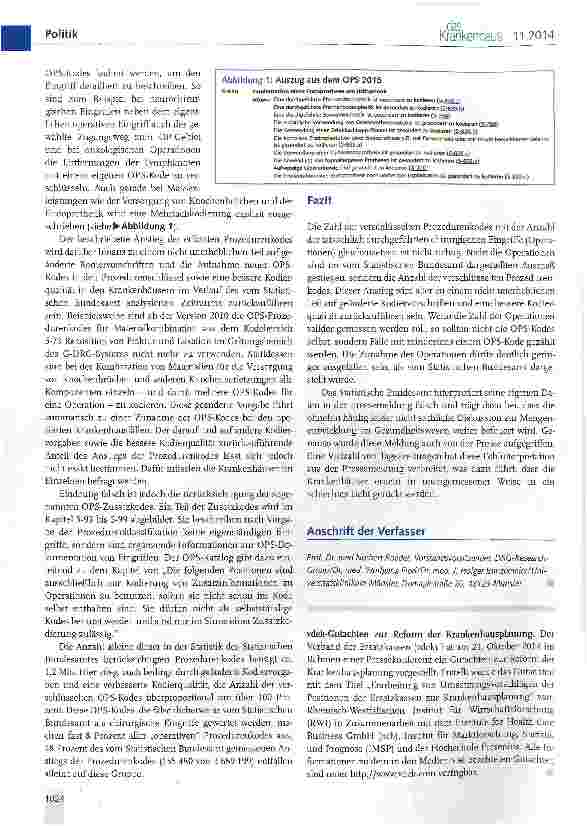 Vorschauseite 2: Operationen seit 2005 um 30 Prozent auf 15,8 Millionen gestiegen?