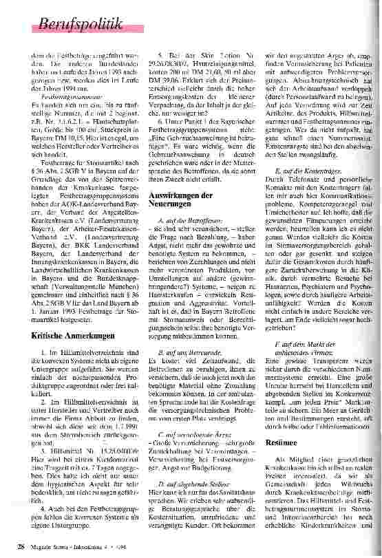 Vorschauseite 2: Festbeträge für Stomaversorgungsmittel und ihre Auswirkungen