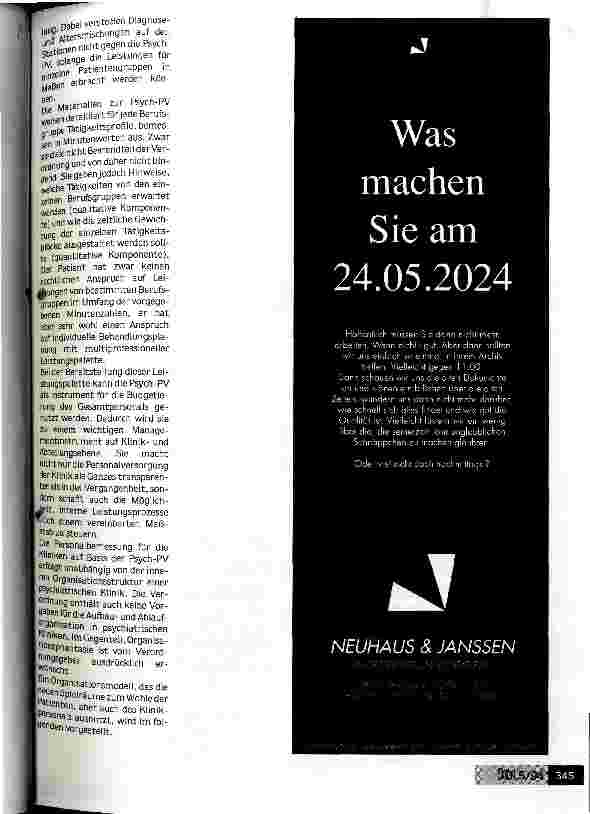 Vorschauseite 2: Option für das Management Psychiatrischer Kliniken Chancen aus GSG und Psych-PV nutzen!