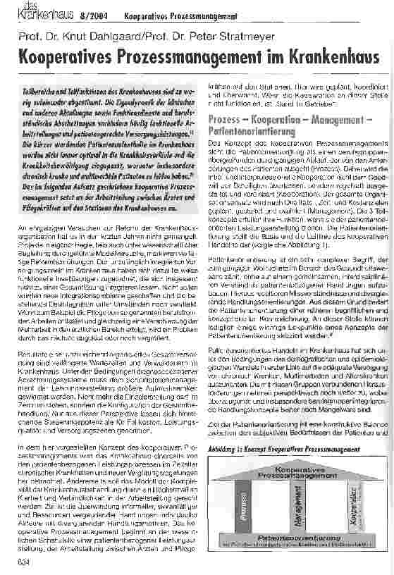 Vorschauseite 1: Kooperatives Prozessmanagement im Krankenhaus