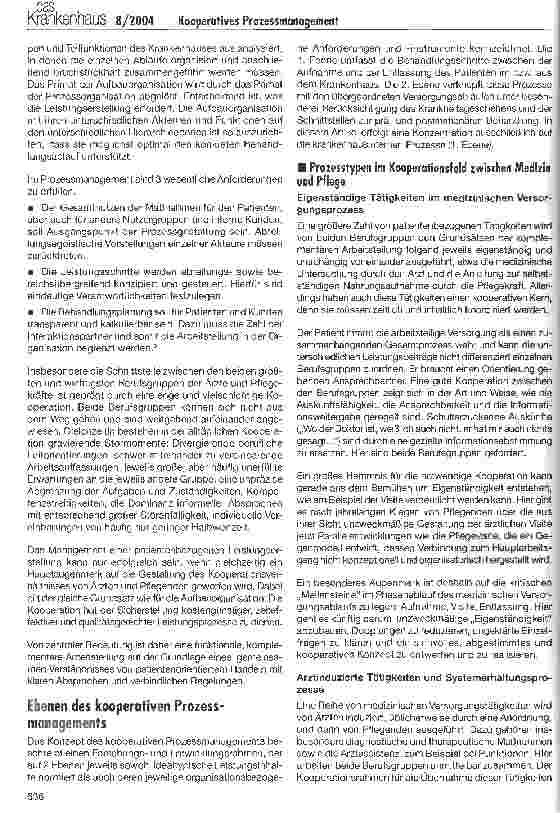 Vorschauseite 3: Kooperatives Prozessmanagement im Krankenhaus