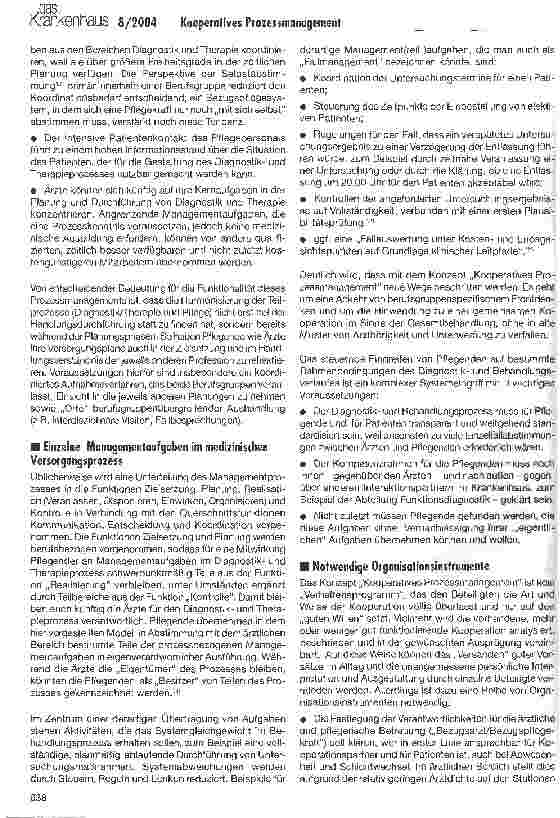 Vorschauseite 5: Kooperatives Prozessmanagement im Krankenhaus