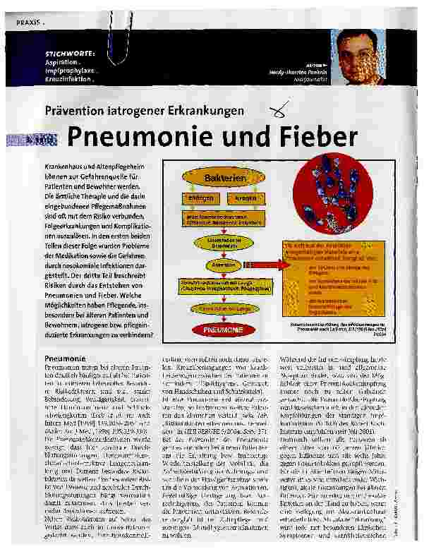 Vorschauseite 1: Prävention iatrogener ErkrankungenPneumonie und Fieber