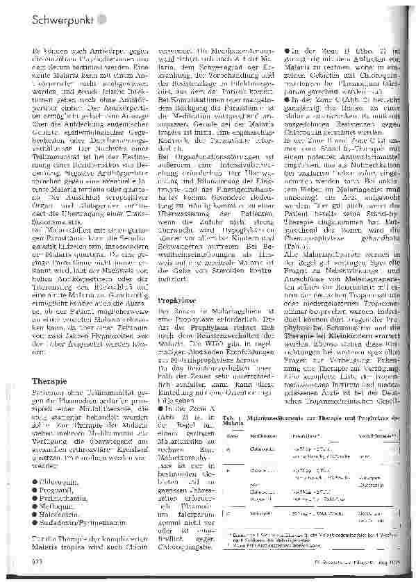 Vorschauseite 3: Malaria Epidemiologie, Pathogenese, Klinik, Diagnostik, Therapie und Prophylaxe