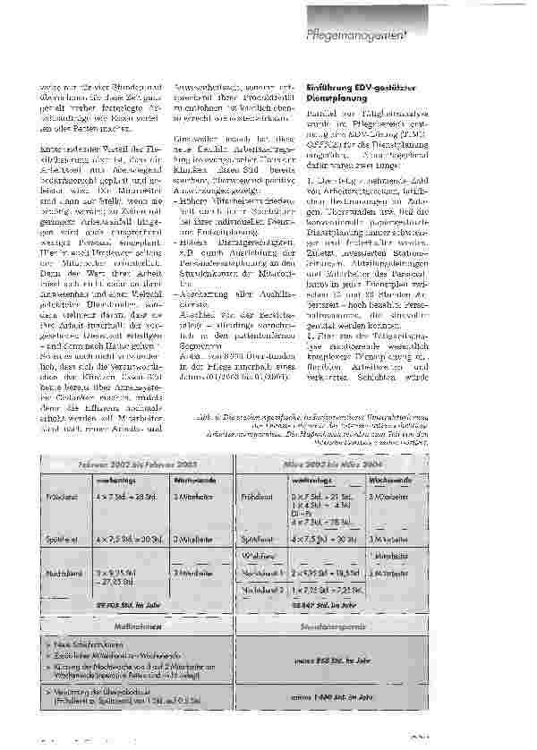 Vorschauseite 1: Effizientes Zeitmanagement erschließt ungeahnte Potenziale Zukunftsplanung des Pflegedienstes im Ev. Krankenhaus der Kliniken Essen-Süd