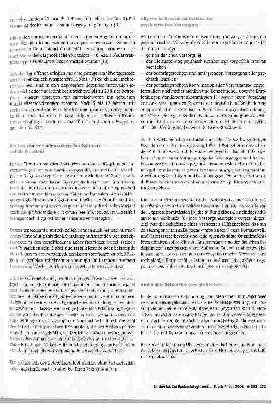 Vorschauseite 3: Zur Epidemiologie und Versorgungssituation psychischer Erkrankungen am Beispiel Psychose-erkrankter Menschen