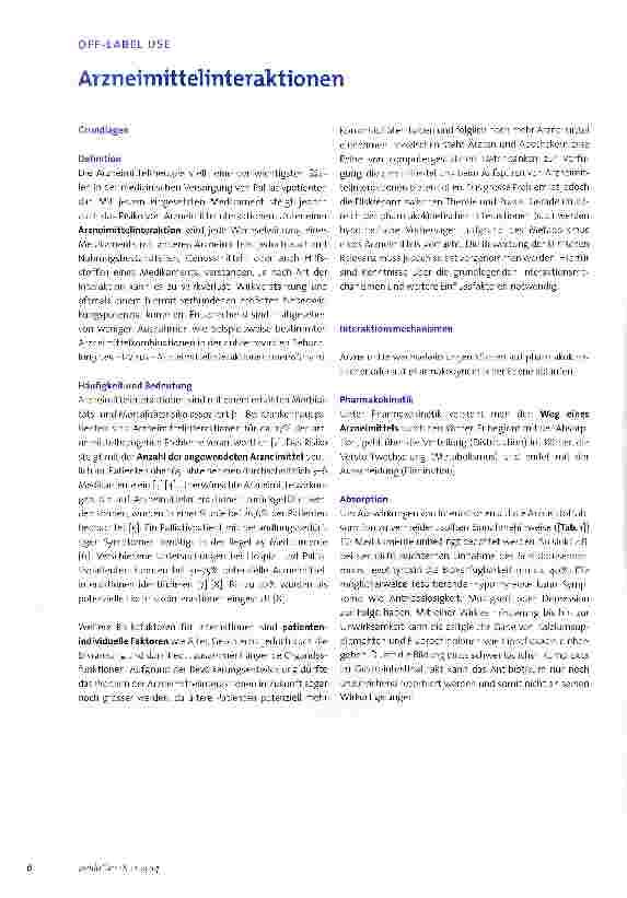 Vorschauseite 1: Arzneimittelinteraktionen