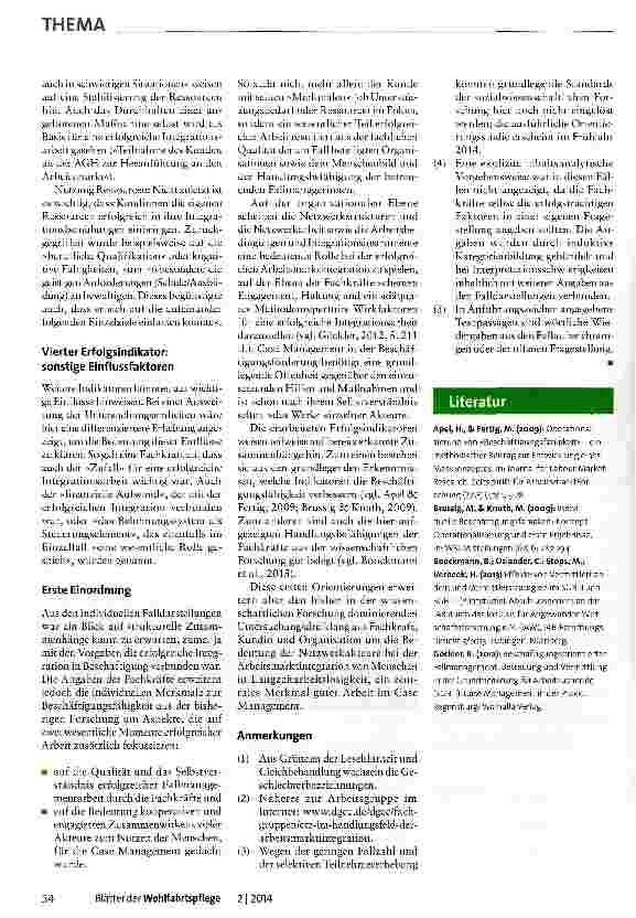Vorschauseite 3: Erfolgsfaktoren beim beschäftigt! ngsorientierten Fallmanagement
