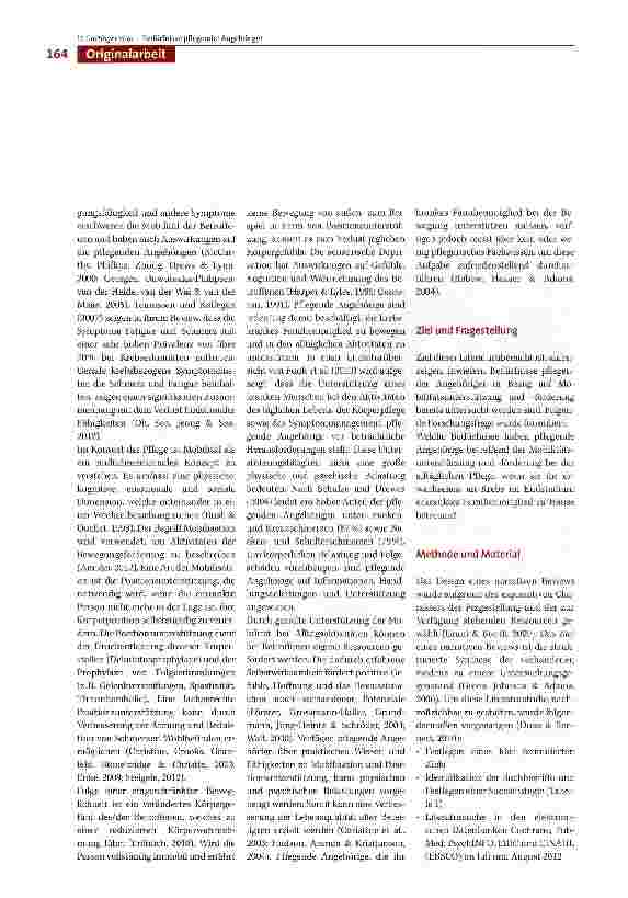 Vorschauseite 2: Bedürfnisse pflegender Angehöriger betreffend der Mobilität ihres krebskranken Familienmitgliedes am Lebensende: Ein narrativer Review