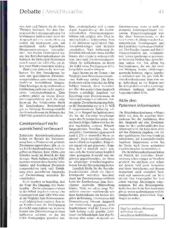 Vorschauseite 2: Pionierarbeit nicht gefährden