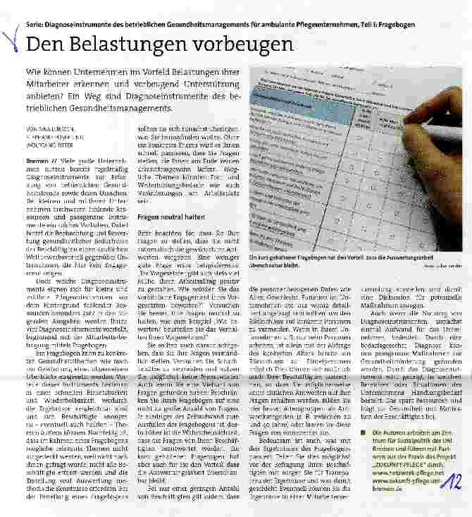 Vorschauseite 1: Den Belastungen vorbeugen