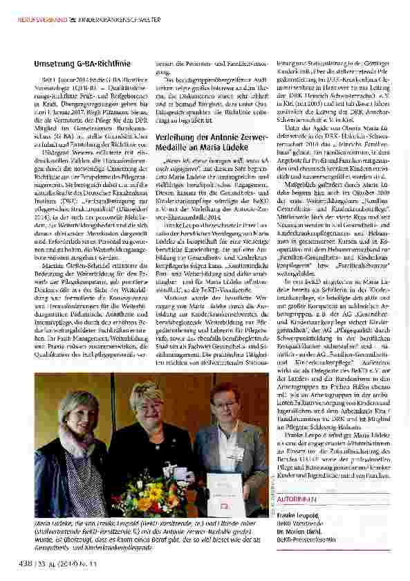 Vorschauseite 3: Jahrestagung des BeKD e. V. : Aktuelles aus der Gesundheitsund Kinderkrankenpflege