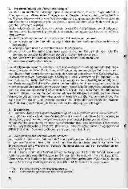 Vorschauseite 2: Berufsspezifische Einstellung gegenüber psychisch Kranken