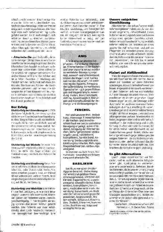 Vorschauseite 2: Obstipationsprophylaxe einmal anders Auszüge aus einer Abschlußarbeit