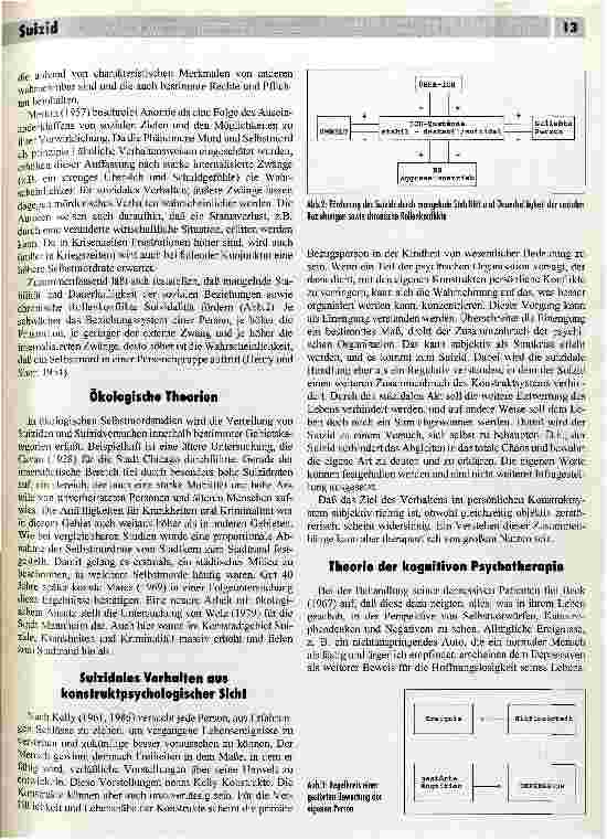 Vorschauseite 2: Theorien zum Suizid
