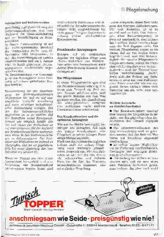 Vorschauseite 4: Bettentest Studie über die Sicherheit von Krankenhausbetten und das Risiko, herauszufallen
