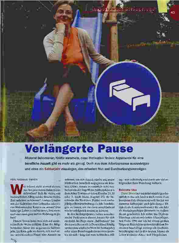 Vorschauseite 1: Verlängerte Pause