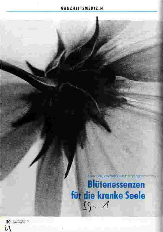 Vorschauseite 1: Blütenessenzen für die kranke Seele Anwendung von Bachblüten in der pflegerischen Praxis