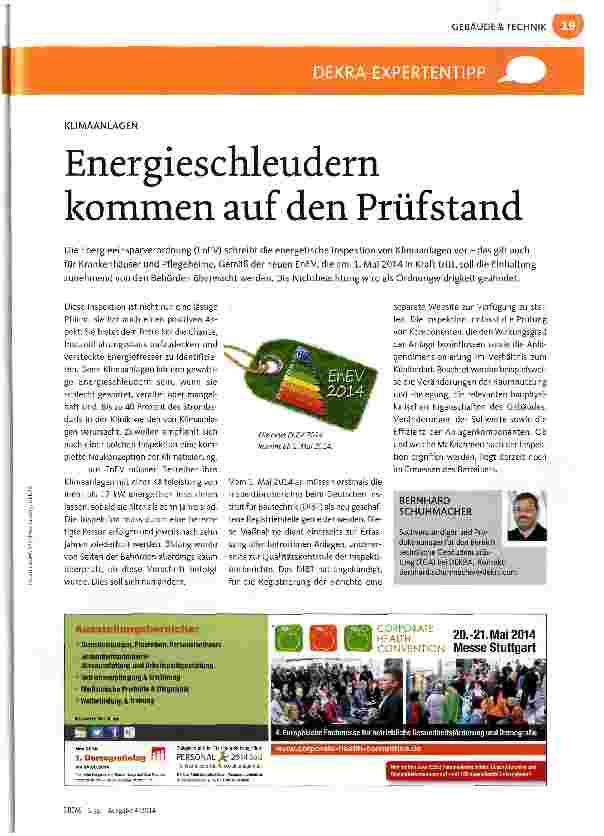 Vorschauseite 1: Energieschleudern kommen auf den Prüfstand