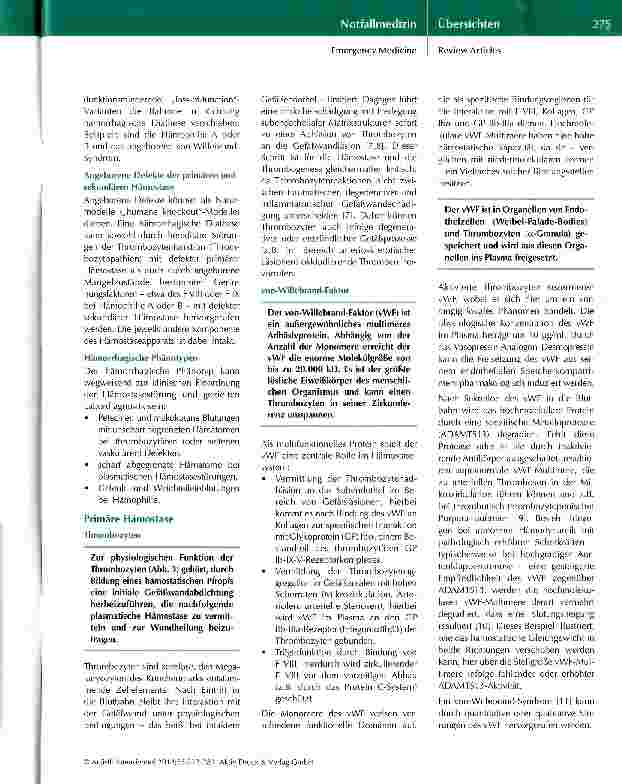 Vorschauseite 4: Hämostase im Schock Teil 2: Physiologie der Hämostase