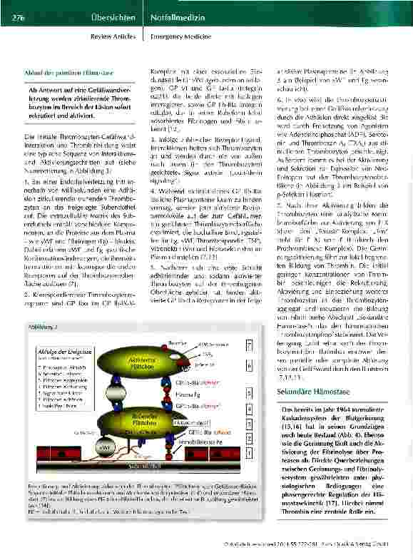 Vorschauseite 5: Hämostase im Schock Teil 2: Physiologie der Hämostase