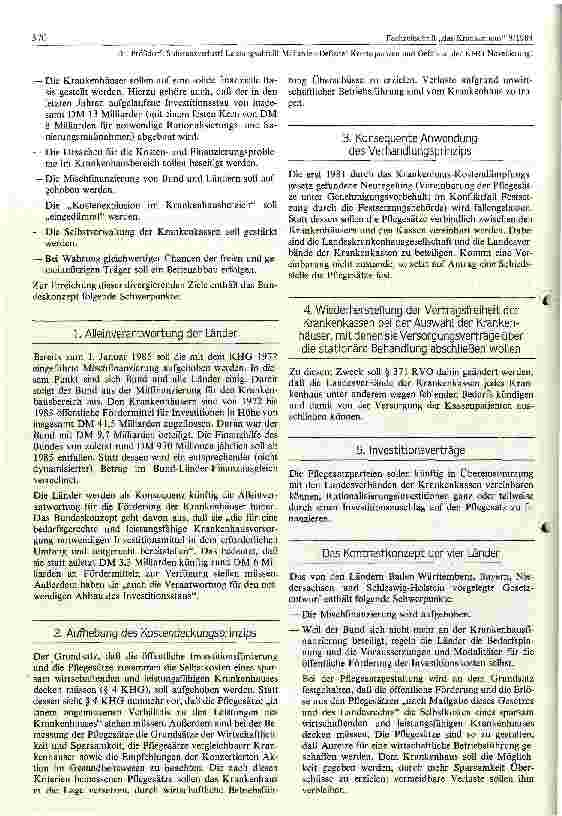 Vorschauseite 2: Substanzverlut! Leistungabgfall! Milliarden-Defizite! Konsequenzen und Gefahren der KHG-Novellierung!