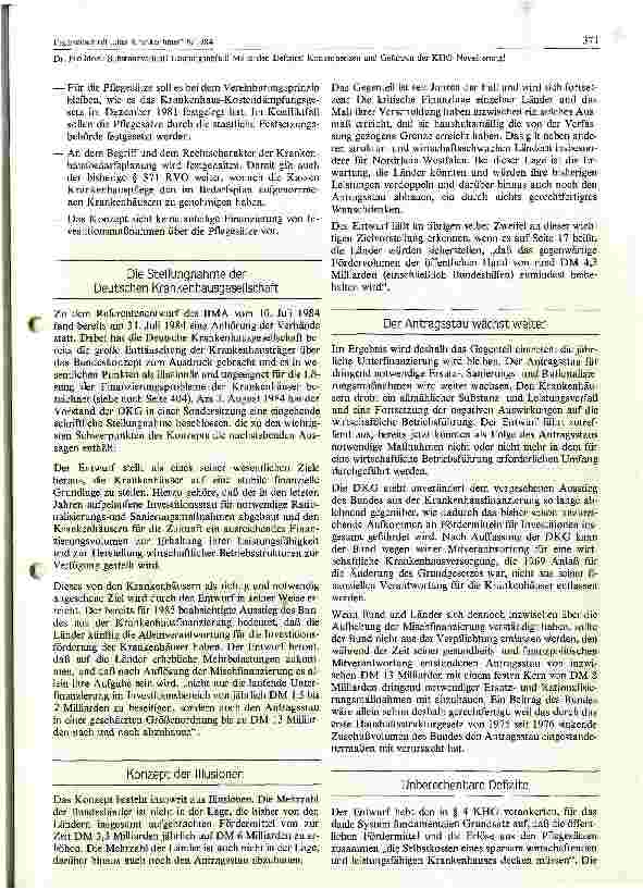 Vorschauseite 3: Substanzverlut! Leistungabgfall! Milliarden-Defizite! Konsequenzen und Gefahren der KHG-Novellierung!