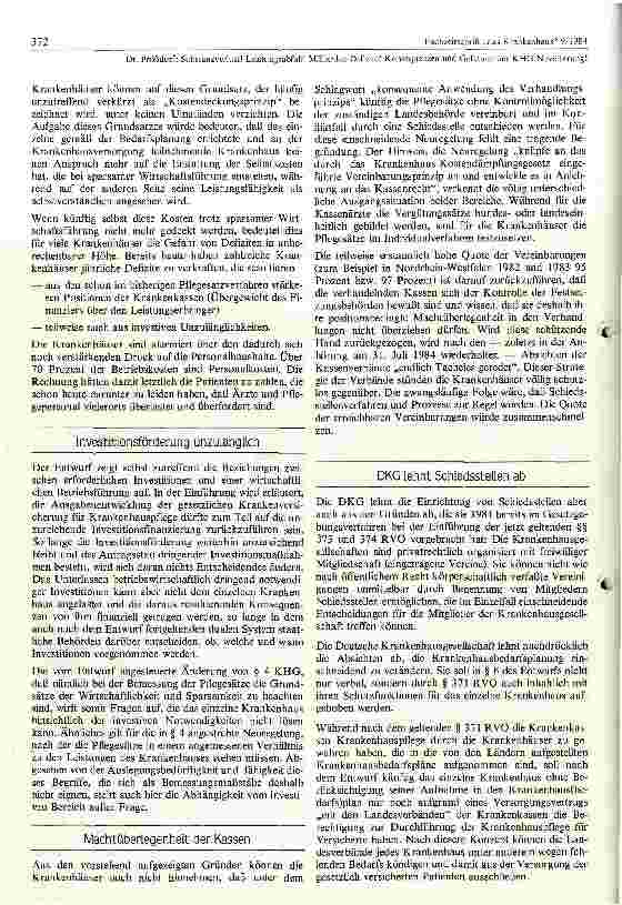 Vorschauseite 4: Substanzverlut! Leistungabgfall! Milliarden-Defizite! Konsequenzen und Gefahren der KHG-Novellierung!