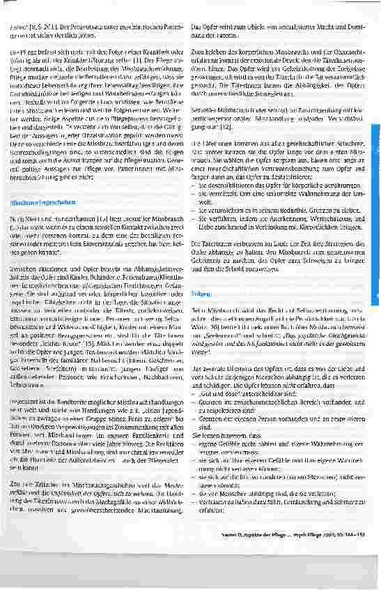 Vorschauseite 2: Aspekte der Pflege von Patientinnen mit Missbrauchserfahrungen