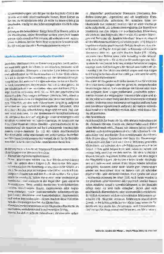 Vorschauseite 4: Aspekte der Pflege von Patientinnen mit Missbrauchserfahrungen