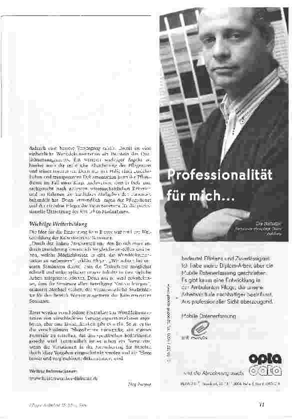 Vorschauseite 2: Mehr Transparenz in der WunddokumentationWeiterbildung zum Pflegeexperten Dekubitus