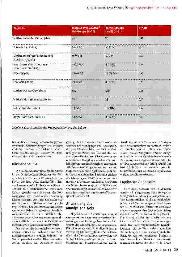 Vorschauseite 2: Beatmungstherapie bei Frühgeborenen: Verbessertes Outcome durch neuartiges Mundpflege-Gel