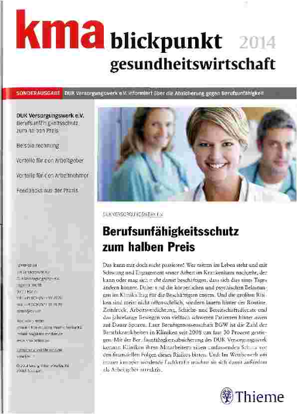 Vorschauseite 1: Berufsunfähigkeitsschutz zum halben Preis