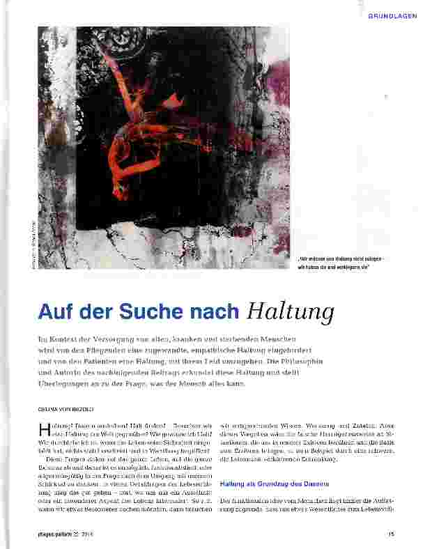 Vorschauseite 1: Auf der Suche nach Haltung