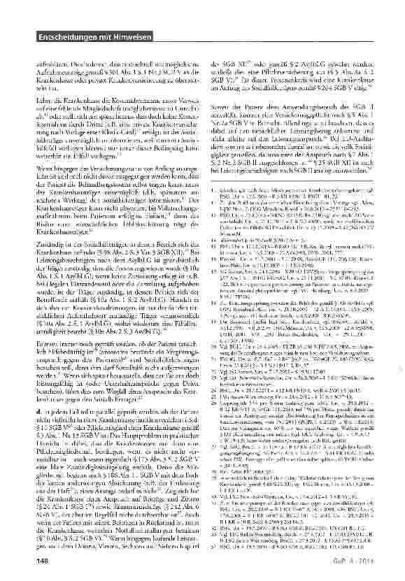 Vorschauseite 3: Nothelferleistungen bei Asylbewerbern SGBXll §25; AsylbLG §4
