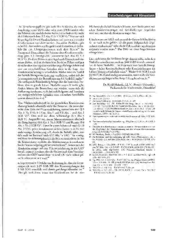 Vorschauseite 4: Nothelferleistungen bei Asylbewerbern SGBXll §25; AsylbLG §4