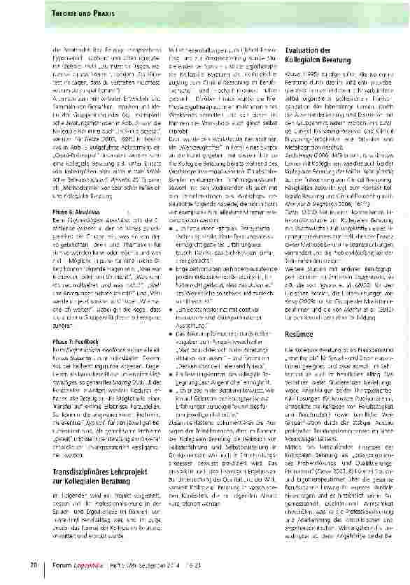 Vorschauseite 5: Kollegiale Beratung im Kontext von Logopädie und Ergotherapie