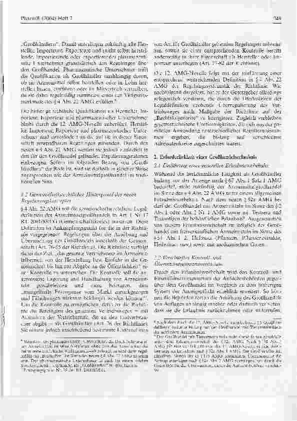 Vorschauseite 2: Verschärfter Regulierungsrahmen für Arzneimittelgroßhandel, Hersteller und pharmazeutische Unternehmer durch die 12. AMG-Novelle