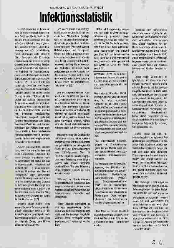 Vorschauseite 1: Infektionsstatistik