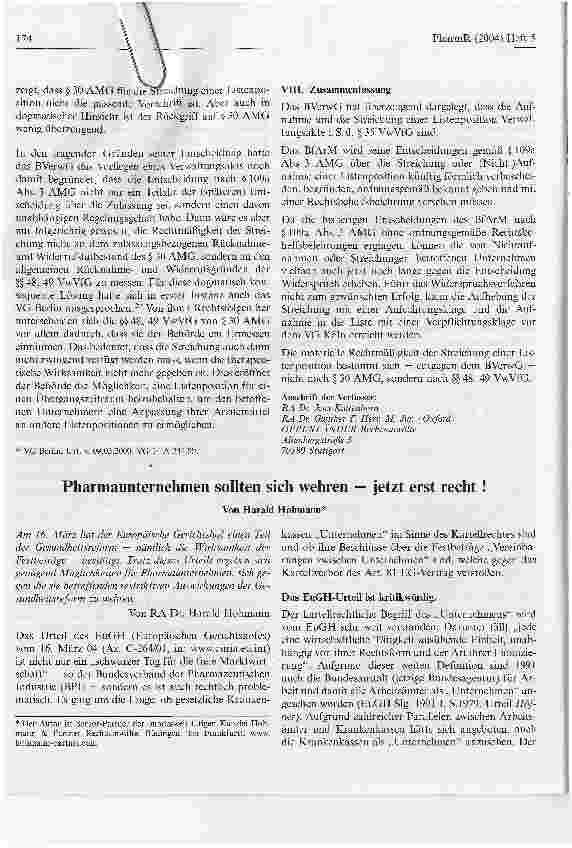Vorschauseite 1: Pharmaunternehmen sollten sich wehren - jetzt erst recht!