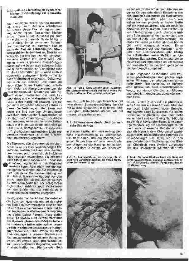 Vorschauseite 2: Arbeitsgebiete der modernen Dermatologie 2. Folge:Krankheiten der Haut durch sichtbares u. ultraviolettes Licht