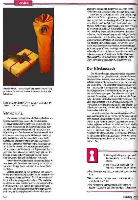 Vorschauseite 2: Alle Jahre wieder ... Praktische Tips für eine abfallarme Weihnachtszeit