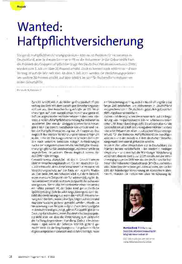 Vorschauseite 1: Wanted: Haftpflichtversicherung
